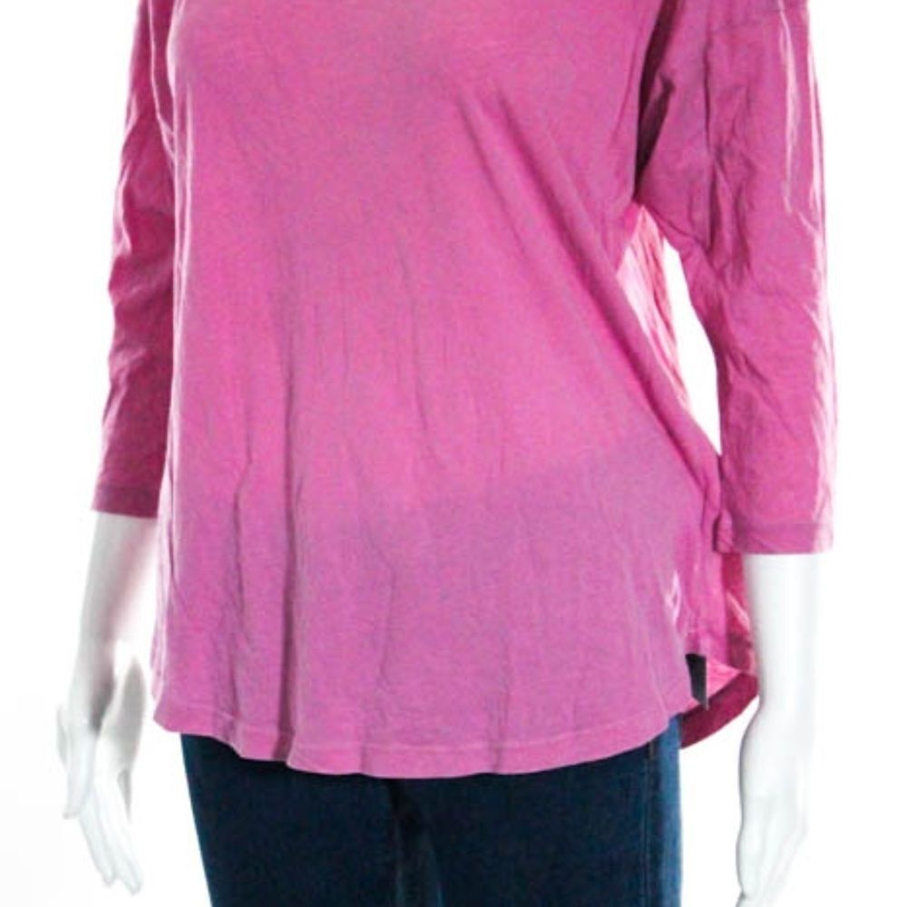 NEW Splendid Pink Cotton LS Scoop Neck Shirt S - Picture 4 of 7
